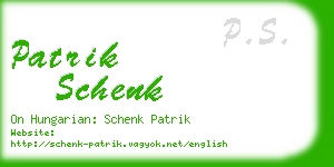 patrik schenk business card